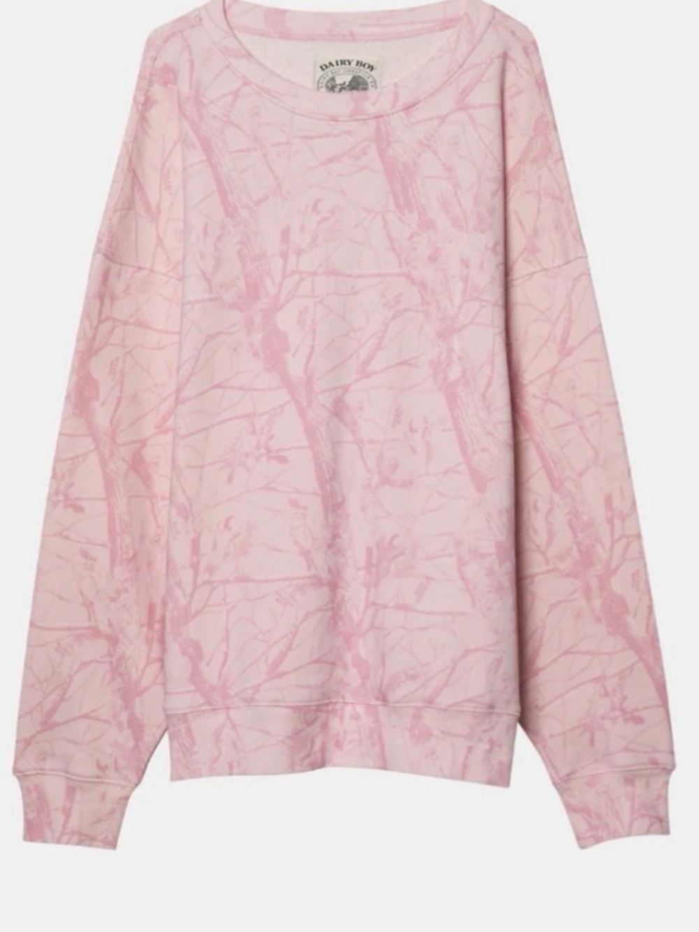 Dairy Boy Pink camo Crewneck Sweatshirt